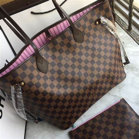 louis vuitton pink inside bag